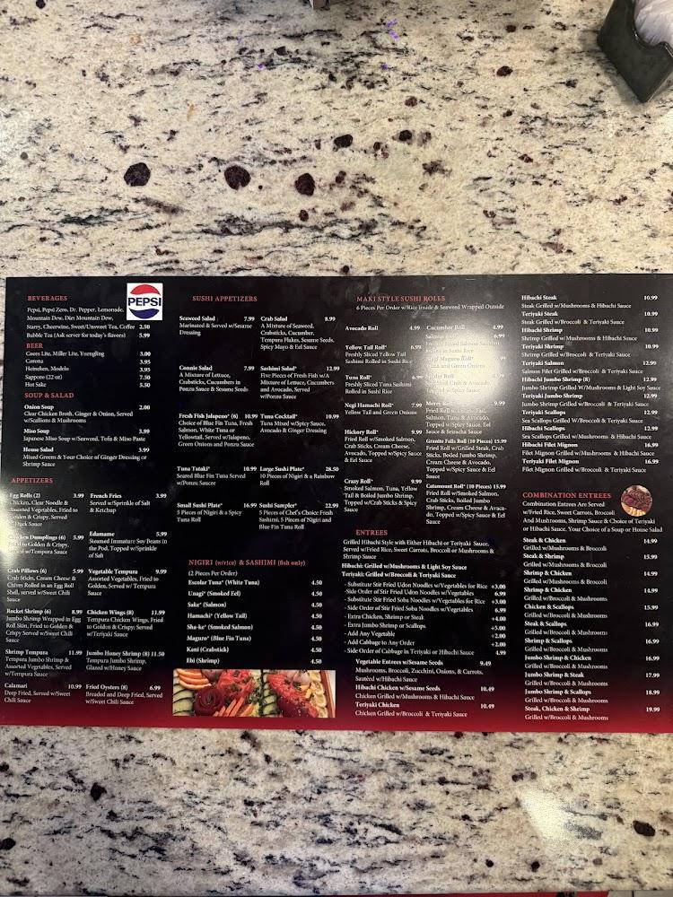 Tokyo Diner - Menu Scan 1