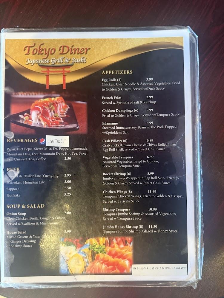 Tokyo Diner - Menu Scan 3